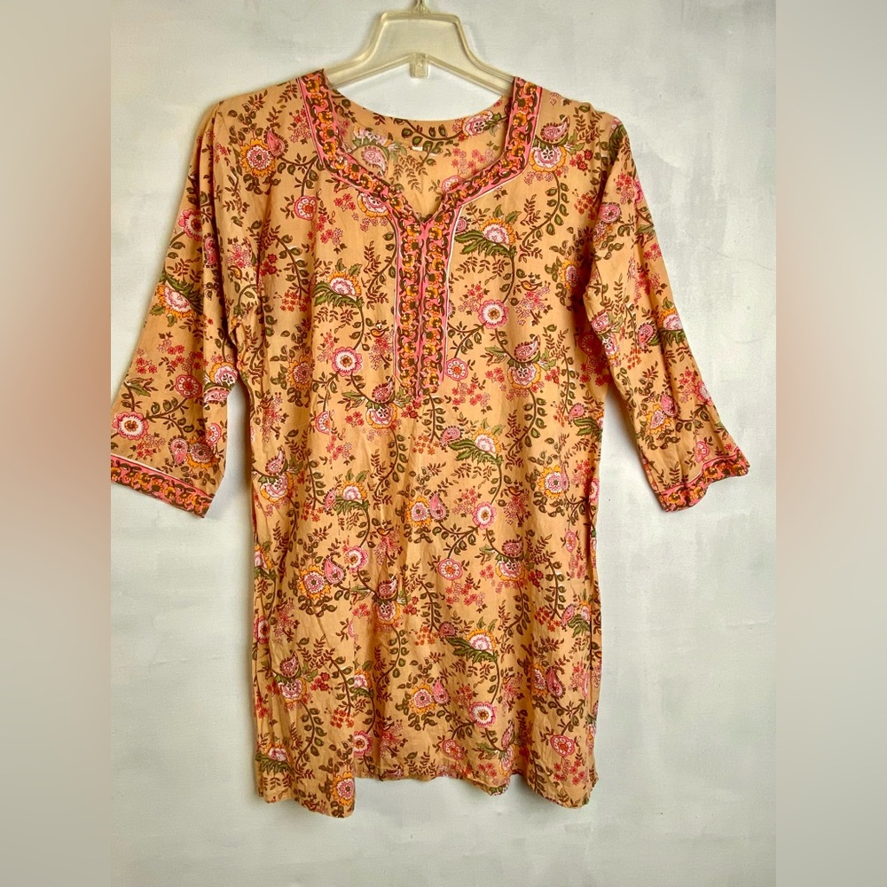 Cotton block-print tunic